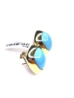 Orecchini Stocco Gioielli Donna in Oro giallo Turchese KYC - KYC